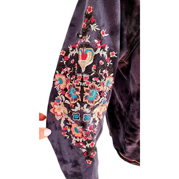 Sundance Moonlight Sky Tie Dye Hoodie Embroidered Anthropology Women's SZ:S - Picture 3 of 11